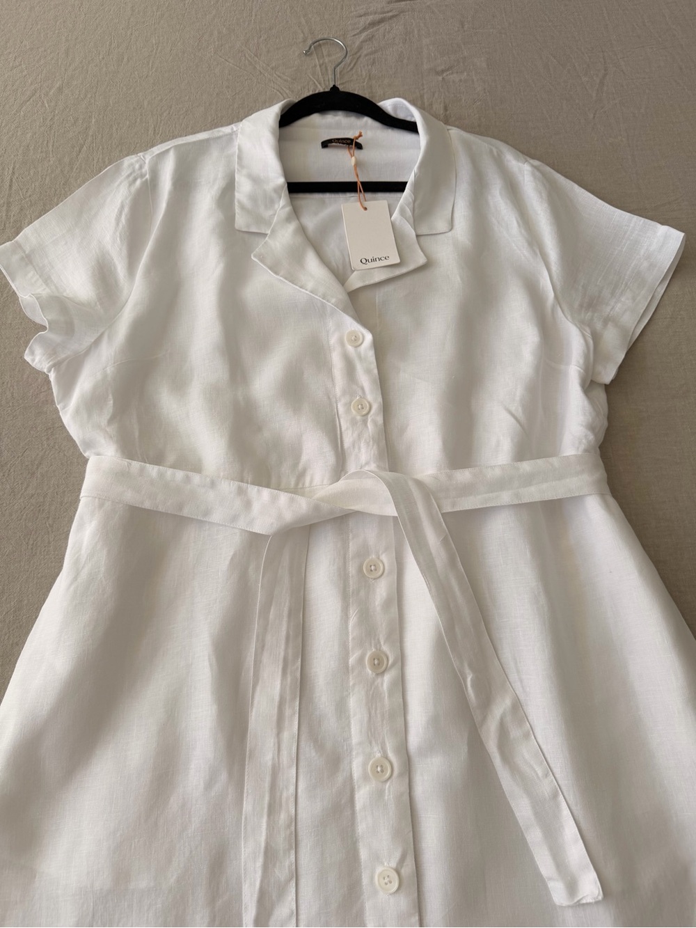 Quince White Linen Dress